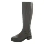Clarks Hearth Rae Harness Riding Boots Brown Leather Buckled Strap Block Heel 5