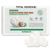 EDSRDRUS 2LB Unscented Glycerin Soap Base DIY Handmade Soap Moisturizing Melt...