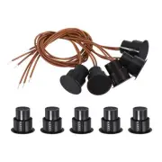 Magnetic Reed Switch, 5 Pack NC Door Sensor Window Contact Switch, Brown