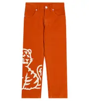 [Kenzo Kids] Kenzo Kids Cotton pants Y 14 orange