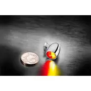 Kellermann Atto DF, rear/brake light indicator, chrome, clear glass, piece, silver for Men