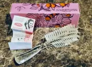 NEW Vintage FULLER Hairbrush SPIRAL HALF ROUND Clear Lucite Nylon Bristles NOS