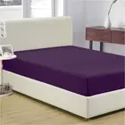 600TC Single Elastic Band Premium Cotton Fitted Bed Sheet with 15" Pocket Plum