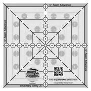 US Seller-Creative Grids 6-1/2" Square It Up Fussy Cut Square Quilt Ruler CGRSQ6