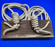 Solid Wood Tree Rope Swing 2ft Seat Amish Hand Made ￼Beautiful, 16ft Rope New!!!