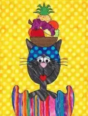 Amy Bradley Designs MIRANDA Kitty 10"x13" Quilt Block Kitty City Pattern