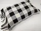 Ralph Lauren- Alpaca Wool- Black and White Fringed Decorative pillow- Rare $175