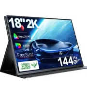 UPERFECT 18" 144Hz GamingMonitor Display HDMI USB C Portable Screen 2K 2560x1600