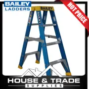 Bailey Ladders Step Ladder 1.2m 4 Step Fibreglass 150Kgs Double Sided FS13978