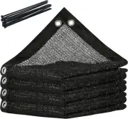 50% Shade Cloth for Plant, Black 12FT x 20FT Outdoor Shade Tarp