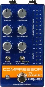 Empress Effects Bass Compressor Pedal, All Analog, Blue NEW