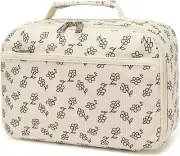 Kids Girls Lunch Bag Insulated Lunch Box for School Corduroy Lunch Cooler Organi