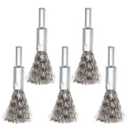 5 Pcs Stainless Steel Brush Head for Drill Wire Brushes Cleaning