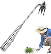 Weeder Puller Tool - Uprooting Weeding Tool - Ergonomic Handle Heavy Duty 3 Teeth Picker for Flower Vegetable Lawn Backyard Farm Outdoor