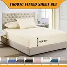 2022 NEW1800TC Fitted Sheet Sets Pillowcases King/ Queen/ Double/ KS/ Single