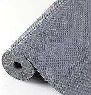 Hersvin Drawer Liners, 60cmx900cm Kitchen Shelf Liner EVA Non-Slip Non-Adhesive Waterproof Washable Cupboard Cabinet Liner Refridge Locker Anti-Slip Mats Sink Protector for Home Office (Dark Gray/Dot)