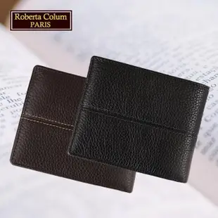 【Roberta Colum】諾貝達專櫃皮夾 進口軟牛皮短夾 短版皮夾(25005-2咖啡色)