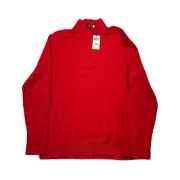 Polo Ralph Lauren Luxury Jersey Pullover Sweater Mens XL Red 1/4 Zip $228