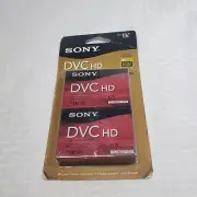 Sony DVC HD 2 Pack 63 Minute Mini DV Digital Video Cassette New!