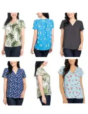 Hilary Radley Women's Top Ladies' Printed Blouse Select Color/Size 1