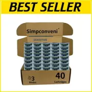 All-Day Smooth Shaving with 40 MACH3 Compatible Razor Blades - Gentle on Skin
