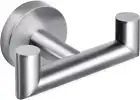 Double Towel Hooks for Bathroom Wall Mounted, Brushed Nickel Coat Robe Clothes T