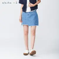 在飛比找樂天市場購物網優惠-a la sha+a MIAO與蘋果的捉迷藏牛仔短裙