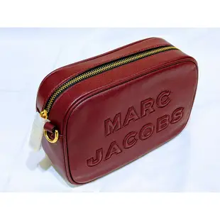 MARC JACOBS 全真皮寬背帶相機包 酒紅色 HALO MAVIS 國際連線購入