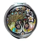 MOP Peacock Couple Pair Design Compact Cosmetic Vanity Makeup Hand Beauty Mirror
