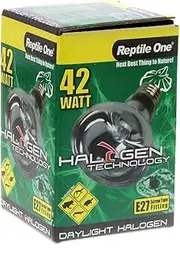 Reptile One 42 Watt Halogen Daylight Heat Globe Bulb Lamp Eqv 60W Eddison