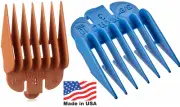 2x Wahl #3 #4 Color Clipper Guide 3/8" 10mm 1/2" 13mmComb Attachment Blue Orange