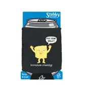 Immature Chedder - Funny Novelty Stubby Holder With Base