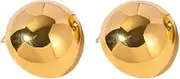 [Generic] Minimalist Half Ball Round Chunky Big Stud Earrings for Women Girls Exaggerate Stainless Steel Large Studs High Polished Hypoallergenic Fashion Trendy Jewelry