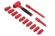 Laser Tools 1/4"D Insulated Socket Set 13pc Inc Ratchet & Extension Bars 8799