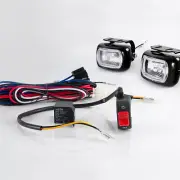 Light NS-1 fog + wiring Kit + Black switch for Motorcycle Scooter ε