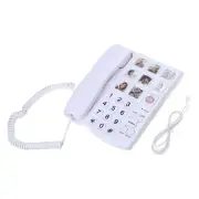 Fixed Landline Phone Adjustable Sound Home Telephone With Large Buttons, Memory