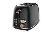 Philex 6 Setting 240V 2 Slice Retro Electric Defrost Reheat Bread Toaster Black