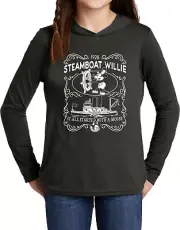 Steamboat Willie 1928 Classic Label Kids Long Sleeve Hoodie