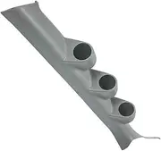 [GlowShift] Gray Triple Pillar Gauge Pod for 2008-2015 Mitsubishi Lancer Evolution X - Factory Color Matched - ABS Plastic - Mounts (3) 2-1/16" (52mm) Gauges to Vehicle's A-Pillar