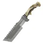 TheBoneEdge 13" Ram Handle Damascus Blade Hand Made Tracker Hunting knife With