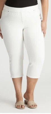 New Autograph Pull On Stretch White Tone Pants, Plus Size 26, RRP $69.99