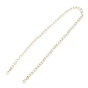 47 Inch Acrylic Chain Purse Strap Replacement Luxury Handbag Strap, White