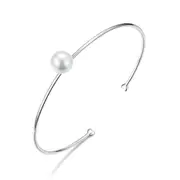 Silver plating Open Bangles for Women Simple Minimalist Jewelry