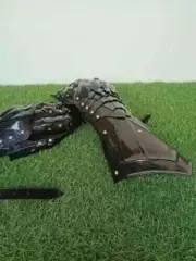 Medieval Knight Black Gauntlet Pair Crusader Accents Steel Gauntlet Gloves Armor