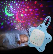 Portable Baby White Noise Sound Machine with Projector Night Light Calming Music