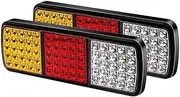 75 LED Tail Lights,12V Waterproof LED Tail Lights,Stop Reverse Indicator for Ute Trailer Caravan Truck Boat(2 Pack）