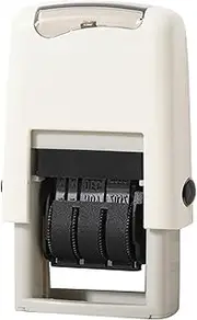Self Inking Stamp, Refillable Adjustable Self Inking Date Stamp, Personalized Custom Stamp, Number Letter Symbol Stamp, Office Stamp, Ink Stamp for Business, Office (25x2.8mm)