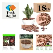 Clay Pebbles Hydroponic Rocks Organic Ceramsite Grow Media for Horticultural,...