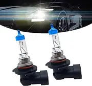 Fluher 2 PCS 9005 Car Halogen Light Bulbs, 12V 65W Super Bright Car Fog Light Bulb, Plug and Play Halogen Bulb Replacements, Automotive Lighting Tools, Universal for Most Cars, SUVs, Trucks (White)