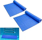 Golgner Swimming Pool Ladder Mat, Protective Mat for Pool Ladder, Non-Slip Ladder Mat, Pool Underlay with Non-Slip Texture, for Swimming Pool Film, Stair Protection, Pack of 2, 90 x 30 cm